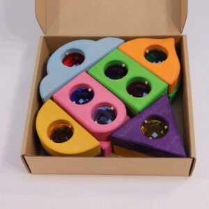 Bauspiel Fairytale Window Colourful 12 pieces