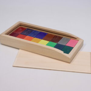 Apiscor Beeswax Crayons, Block 16 in Wooden Box