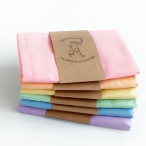 Laura's Play Cotton Set of 6 Pastel Rainbow 50 x 50 cm