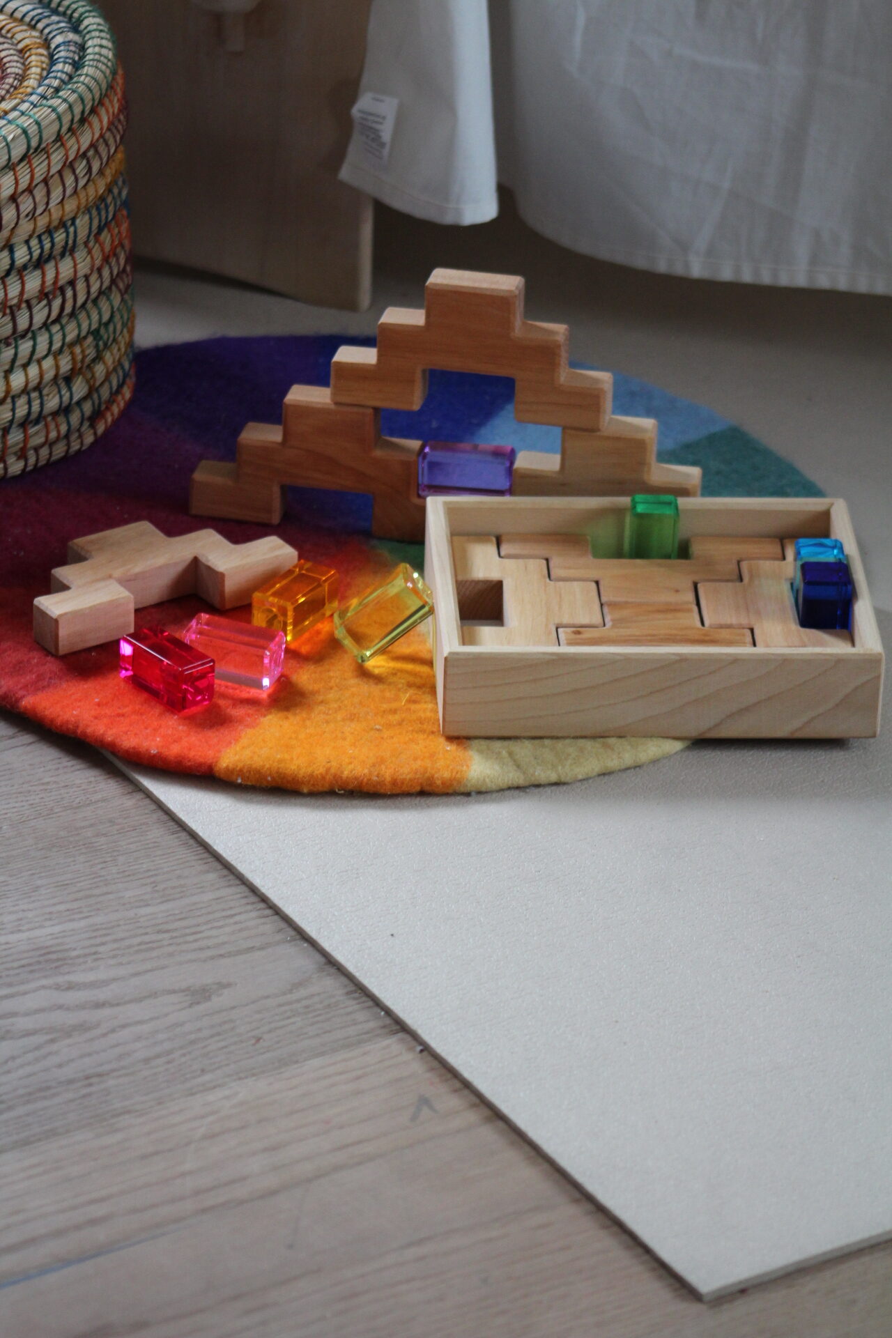 Bauspiel Staircase Blocks Natural with Colourful Luminous Blocks 16 7 Bauspiel Staircase Blocks Natural with Colourful Luminous Blocks 16 - Image 7